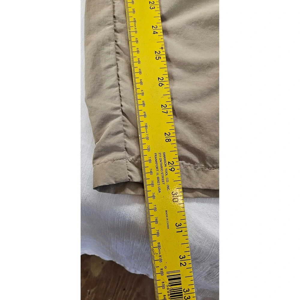 The North Face Mens Tan Nylon Hiking Pants Elastic Waist Khaki Size Large L-G